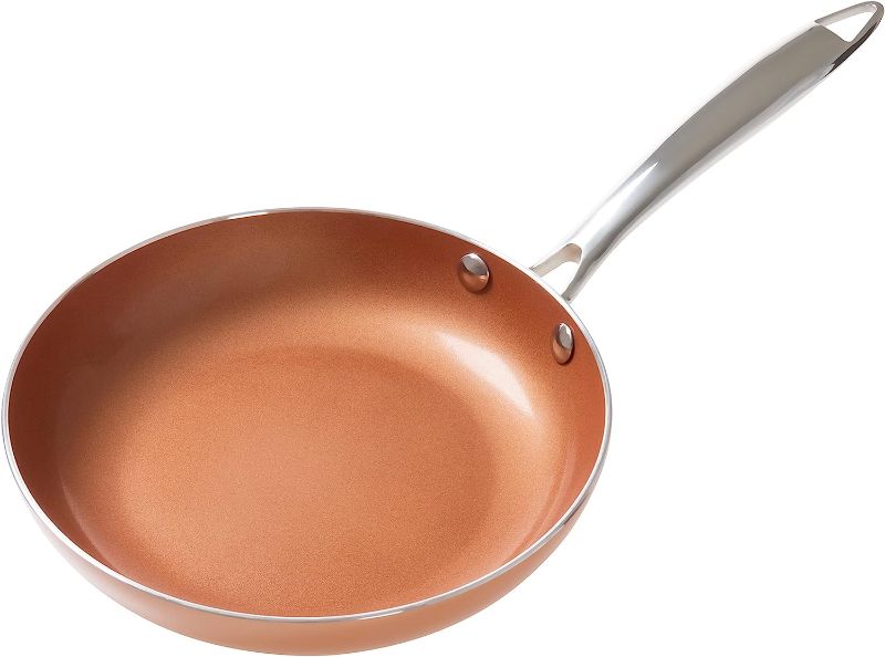 Photo 1 of 8 inch Double Layer Non-stick Frying Pan with Copper Colored Finish-Saute, Omelet, Skillet Dishwasher Safe Allumi-shield Cookware by Classic Cuisine
