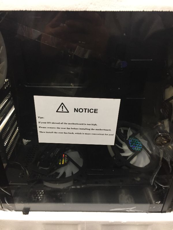 Photo 1 of MUSETEX Mid-Tower ATX PC Case Pre-Installed 6pcs 120mm ARGB Fans, Mesh Computer Gaming Case, Opening Tempered Glass Side Panels, USB 3.0 x 2, Black, TW8-S6-B