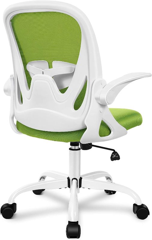 Photo 1 of Primy Office Chair Ergonomic Desk Chair with Adjustable Lumbar Support and Height, Swivel Breathable Desk Mesh Computer Chair with Flip up Armrests for Conference Room?Green?
