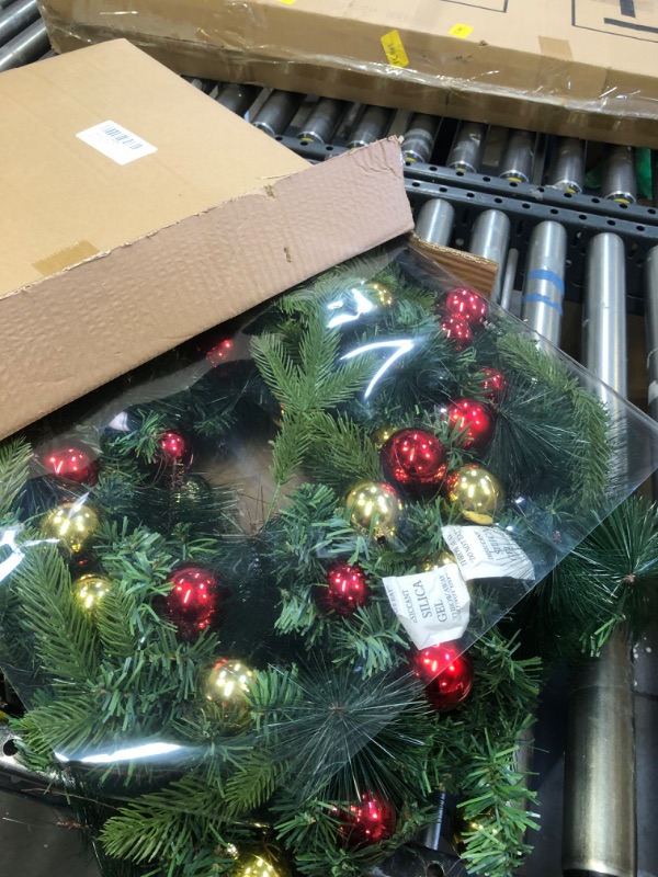 Photo 3 of [ Large Thick & Timer ] 26 Inch 80 Lights Pre-lit Artificial Christmas Wreath Decoration Realistic Feel for Front Door Battery Operated 40 Xmas Ball Ornaments 228 Branch Christmas Indoor Outdoor Home
PREPARE FOR NEXT YEAR;))))!!!!