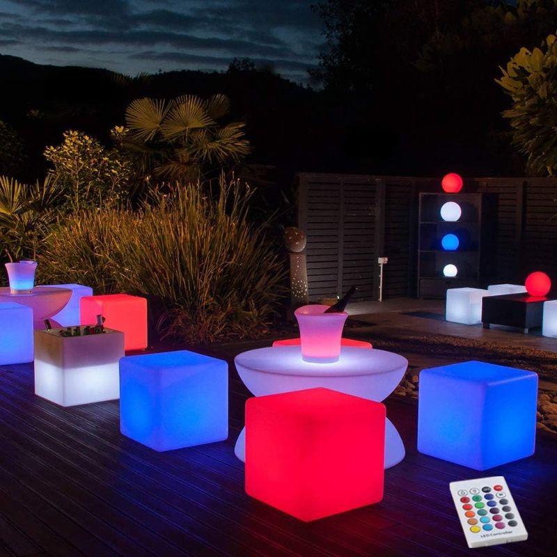 Photo 1 of 16-Inch Cordless LED Cube Chair Light