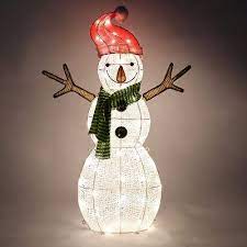 Photo 1 of 3.5ft Cotton Snowman with Christmas Hat

