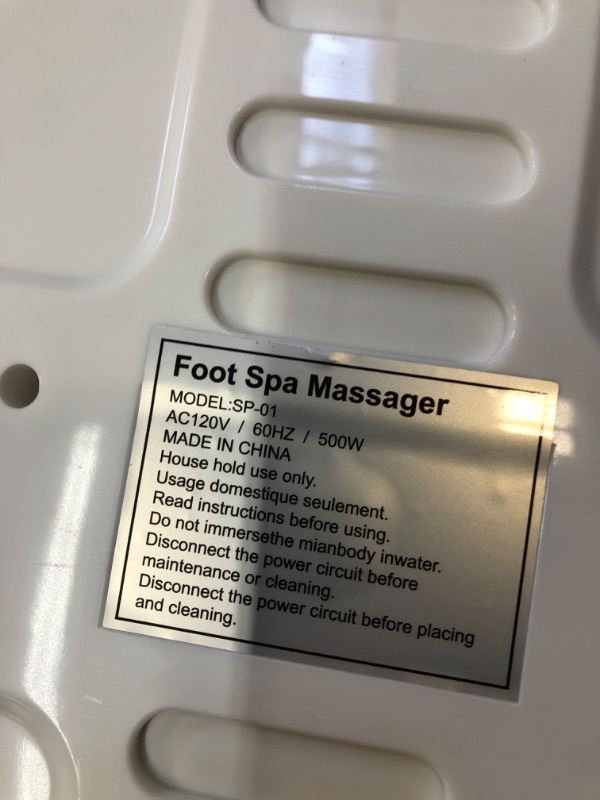 Photo 1 of Foot Spa Bath Massager with Heat, Epsom Salt,Bubbles, Vibration and Red Light,8 Massage Roller Pedicure Foot Spa Tub for Stress Relief,Foot Soaker with Acupressure Massage Points&Temperature Control