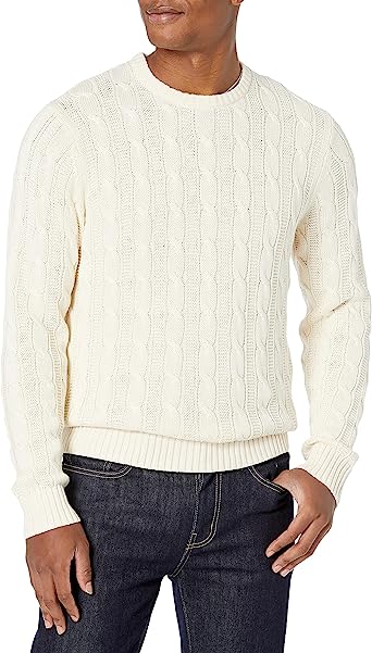 Photo 1 of Goodthreads Men's Soft Cotton Cable Stitch Crewneck Sweater
(size xxl tall)