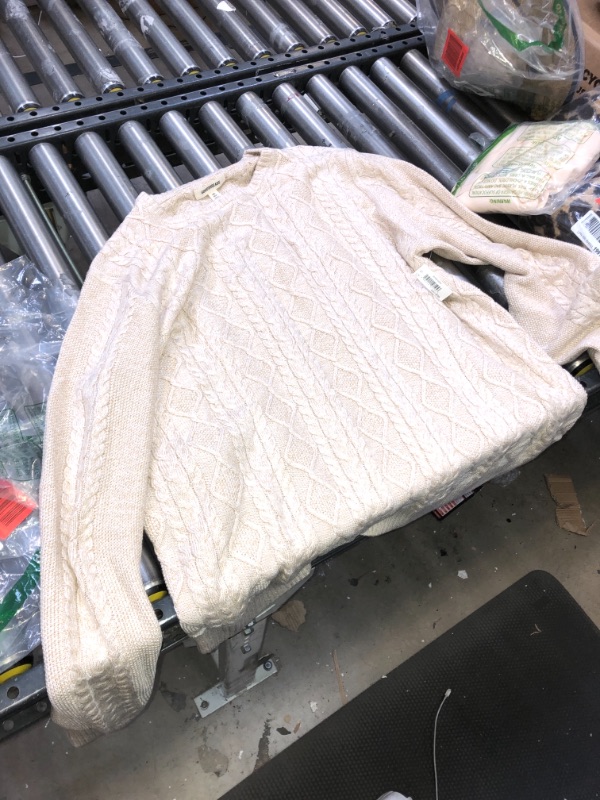 Photo 1 of Goodthreads Men's Soft Cotton Cable Stitch Crewneck Sweater
(size xxl tall)
