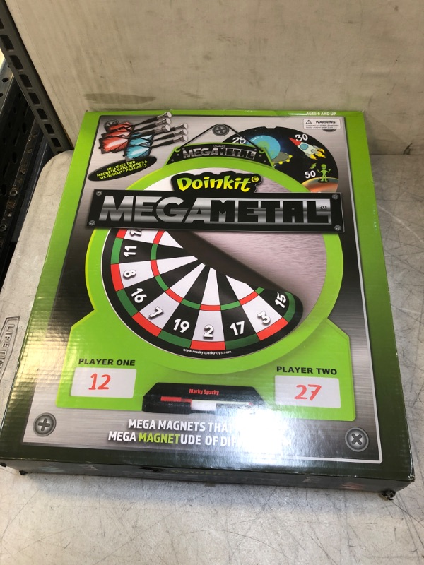 Photo 2 of Doinkit Darts MEGA Metal Magnetic Dartboard - New 2022 Premium Design - 6 Doinkit PRO Darts - 20+ Fun Indoor Party Games for Kids and Adults
