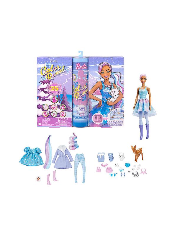 Photo 1 of Barbie Color Reveal Advent Calendar 1 Doll & 3 Pets 25 Surprises
POSSIBLY MISSING TOYS