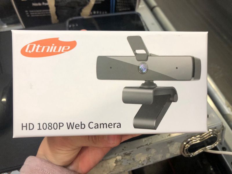 Photo 2 of Qtniue Webcam with Microphone and Privacy Cover, FHD Webcam 1080p, Desktop or Laptop and Smart TV USB Camera for Video Calling, Stereo Streaming and Online Classes 30FPS