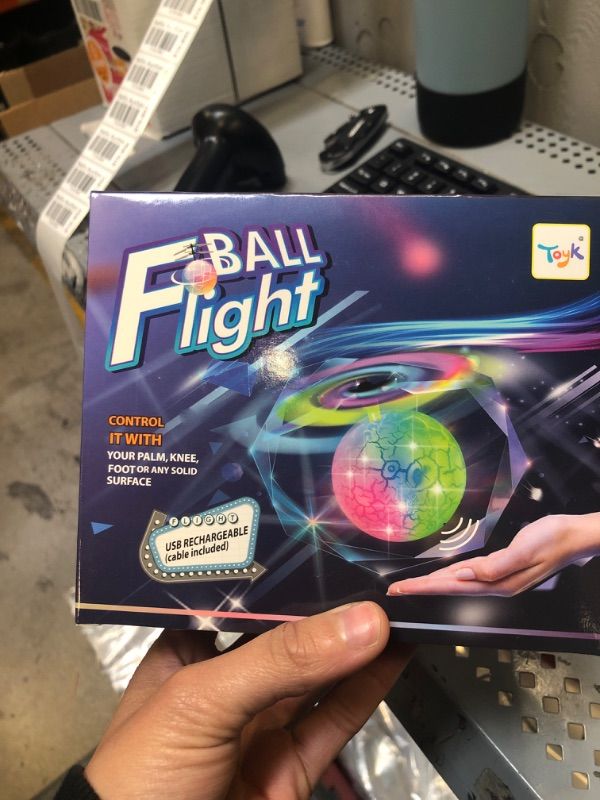 Photo 1 of Flying Toy Ball Infrared Induction RC Flying Toy Built-in LED Light Disco Helicopter Shining Colorful Flying Drone Indoor and Outdoor Games Toys for 3 4 5 6 7 8 9 10 Year Old Boys and Girls