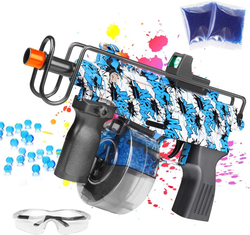 Photo 1 of JFIEEI Electric Gel Ball Blaster with 10,000 Gel Balls, High Performance Splatter Ball Blaster with Skull Pattern Best Outdoor Activities by Boys and Girls Ages 12+ (Blue)
USED, DIRTY, MISSING GEL BALLS
