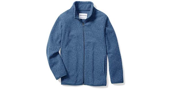 Photo 1 of Essentials Big Boys' Full-Zip Polar Fleece Jacket, Blue Heather, XX-LaRGE 
