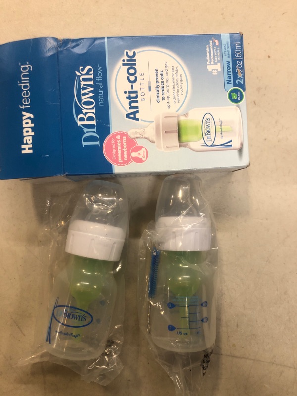 Photo 2 of Dr. Brown's Natural Flow 2 Pack Bottles - 2 Oz Green