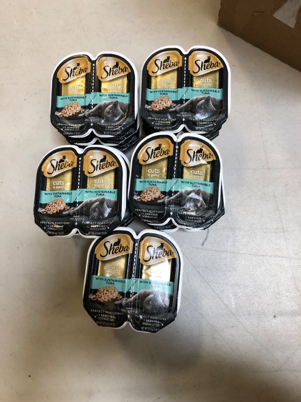 Photo 1 of 15 **  Sheba Perfect Portions Grain-Free Signature Tuna Cuts in Gravy Entree Cat Food Trays, 2.6-oz, Case of 24 Twin-packs EXP 04 13 2024
