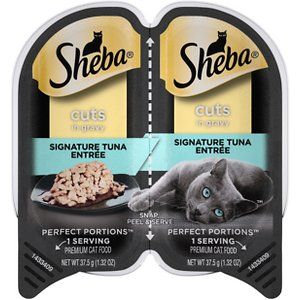 Photo 1 of 15 **  Sheba Perfect Portions Grain-Free Signature Tuna Cuts in Gravy Entree Cat Food Trays, 2.6-oz, Case of 24 Twin-packs EXP 04 13 2024
