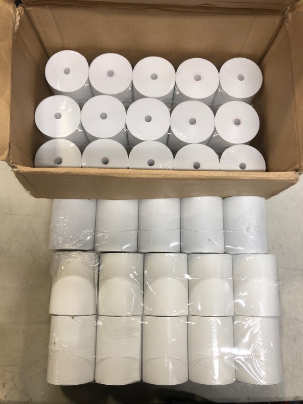 Photo 2 of BAM POS Thermal Paper 3 1/8 x 190 Eco Pack (30 rolls) Paper Rolls for Most Receipt Printers