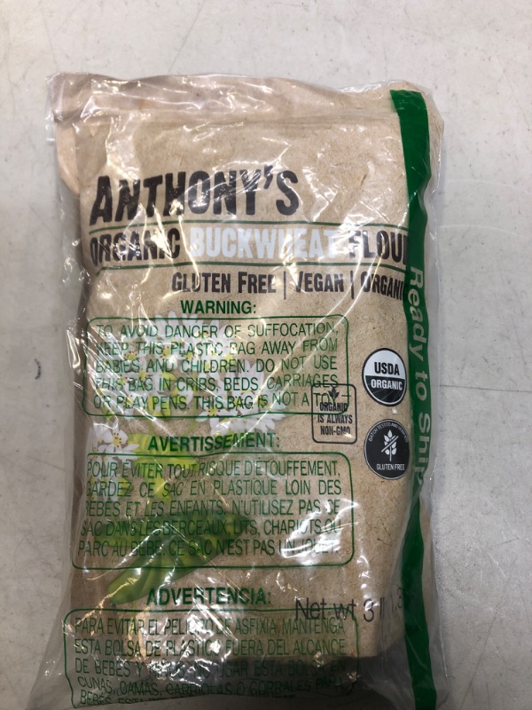 Photo 1 of ANTHONY'S ORGANIC BUCKWEAT FLOUR  NET WT 3LBS -