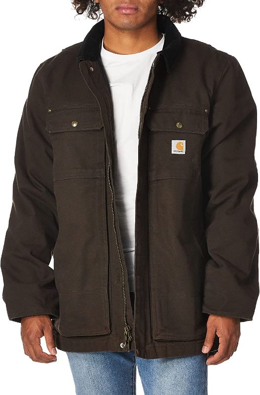 Photo 1 of Carhartt Men's Full Swing Relaxed Fit Washed Duck Insulated Traditional Coat --- SIZE L 