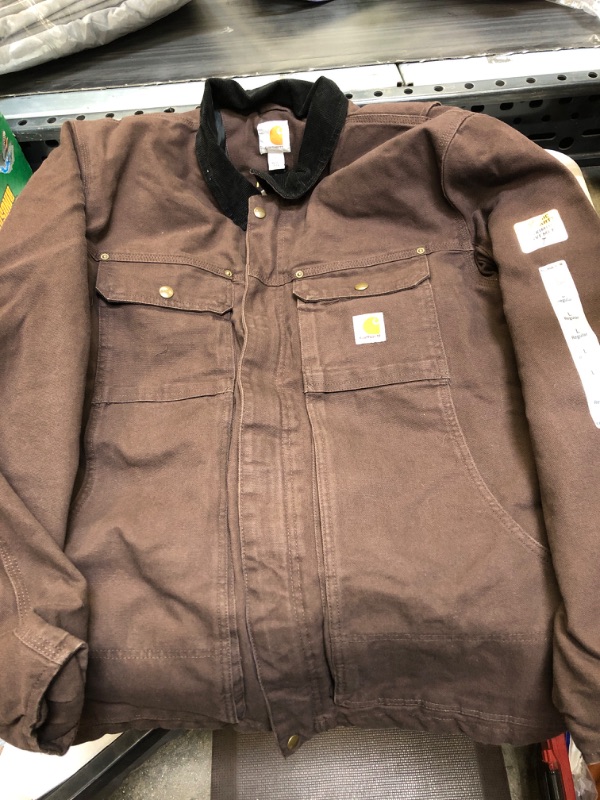 Photo 2 of Carhartt Men's Full Swing Relaxed Fit Washed Duck Insulated Traditional Coat --- SIZE L 