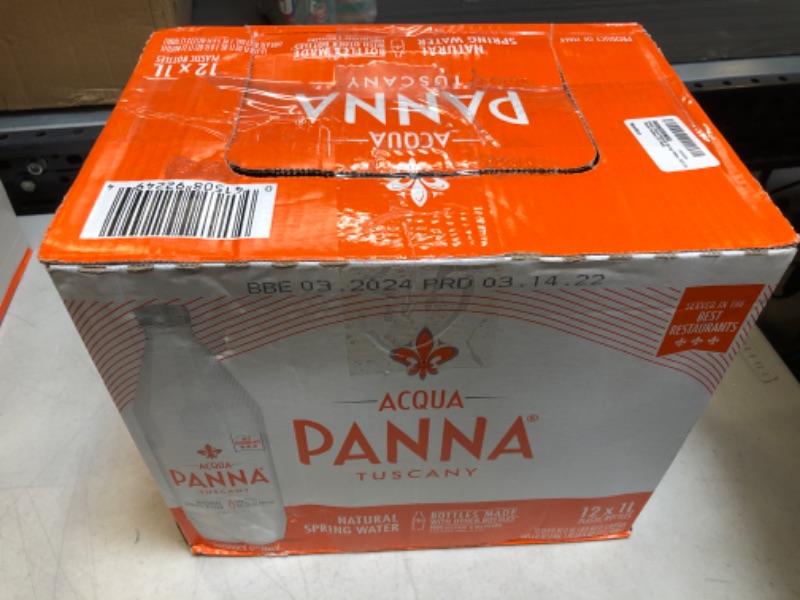 Photo 2 of Acqua Panna Natural Spring Water, 33.8 Oz Plastic Bottles (12 Pack) 33.8 Fl Oz (Pack of 12) EXP: 03/2024