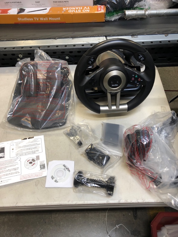 Photo 1 of Serafim R1+ Racing Gaming Steering Wheel with Sensitive Pedal and shifter Supports 9 Platforms: XBOX ONE / XBOX Series X&S / PlayStation / Switch / PC / iPhone / Mobile/ PS3 / PS4