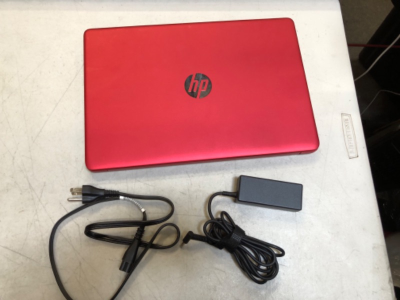 Photo 2 of HP 15.6 inch HD LED Display Laptop 2020 (Intel Pentium Gold 6405U Processor, 4 GB DDR4 RAM, 128 GB SSD, HDMI, Webcam, WI-FI, Windows 10 S) Scarlet Red (Renewed)
