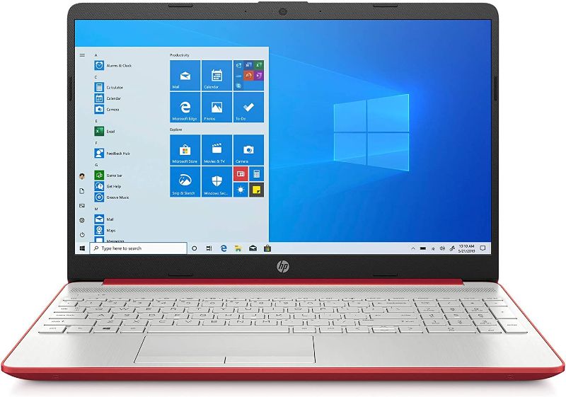 Photo 1 of HP 15.6 inch HD LED Display Laptop 2020 (Intel Pentium Gold 6405U Processor, 4 GB DDR4 RAM, 128 GB SSD, HDMI, Webcam, WI-FI, Windows 10 S) Scarlet Red (Renewed)
