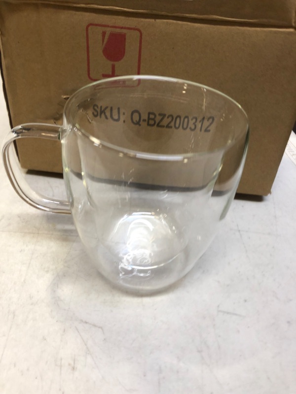 Photo 1 of 2 PACK Double Walled Glass Coffee Mugs