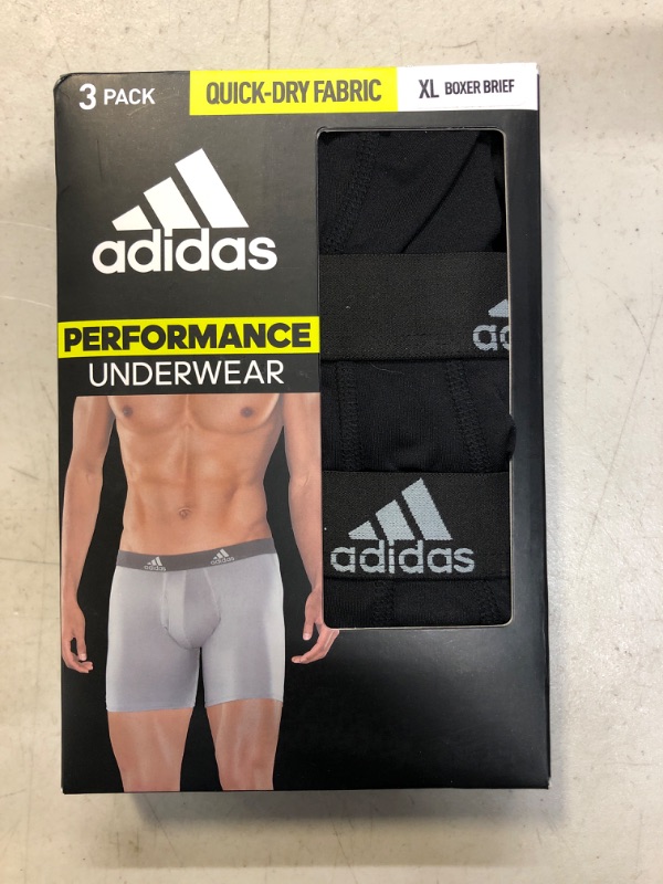 Photo 2 of adidas Men's Performance Boxer Brief Underwear (3-Pack) X-Large Black/Light Onix Grey