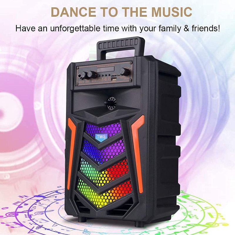 Photo 1 of Bluetooth Speakers,50W Bluetooth Speaker Wireless Portable Karaoke Subwoofer Bluetooth & Disco Lights/FM Radio/Remote Control, for Family/Friends F2
