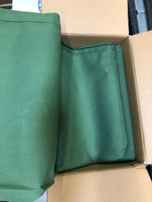 Photo 1 of AmazonCommercial Heavy Duty Water Resistant Canvas Tarp, 10 x 12 ft, Green,2-Pack Green 10x12FT 2-Pack