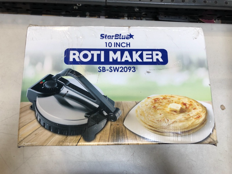 Photo 2 of 10inch Roti Maker by StarBlue with FREE Roti Warmer - the Automatic Stainless Steel Non-Stick Electric Machine to Make Indian Style Chapati, Tortilla,
