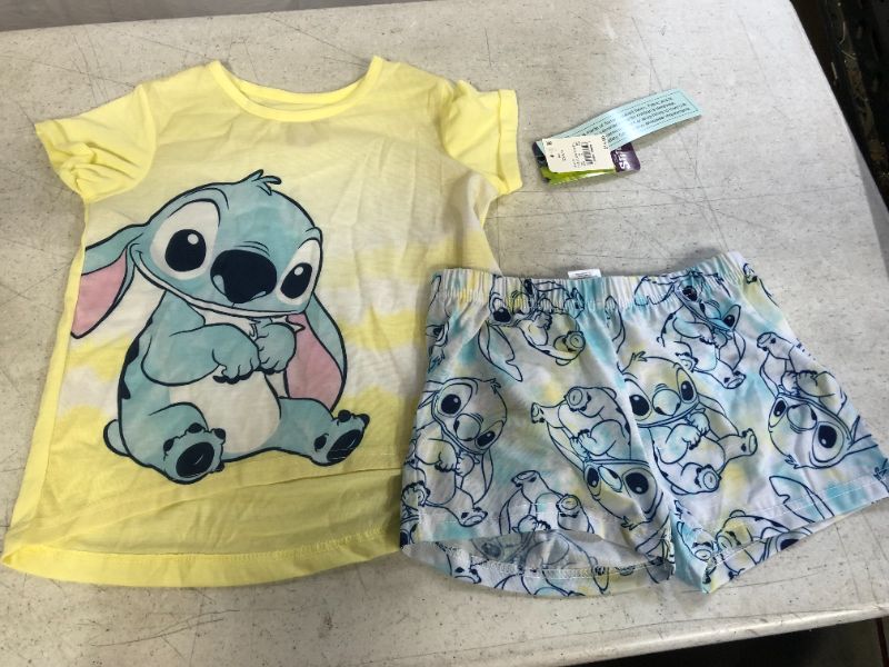 Photo 2 of Girls' Lilo & Stitch 2pc Short Sleeve Top and Shorts Pajama Set -XSMALL