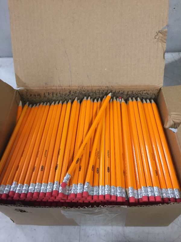 Photo 2 of Amazon Basics Woodcased #2 Pencils, Pre-sharpened, HB Lead - Box of 75, Bulk Box