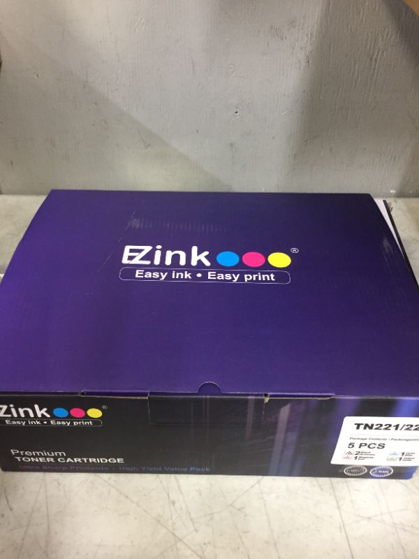 Photo 2 of E-Z Ink (TM Compatible Toner Cartridge Replacement for Brother TN221 TN225 to Use with MFC-9130CW HL-3170CDW HL-3140CW HL-3180CDW MFC-9330CDW (2 Black, 1 Cyan, 1 Magenta, 1 Yellow, 5 Pack)