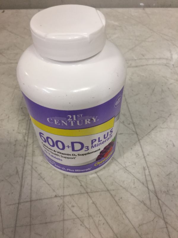 Photo 2 of 21st Century Vitamins Calcium 600 mg + D Chewables, Fruit Punch, 75 ct BEST BY 05/2023