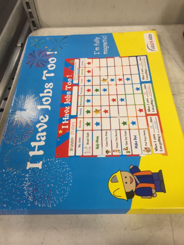 Photo 2 of Alomar Kids Chore Chart for Multiple Kids - Magnetic Dry Erase Responsibility Chart for Daily Routine Reward System - Great for 1 or Multiple Children - with Bonus Stars and Chore Ideas! - 16" x 12"