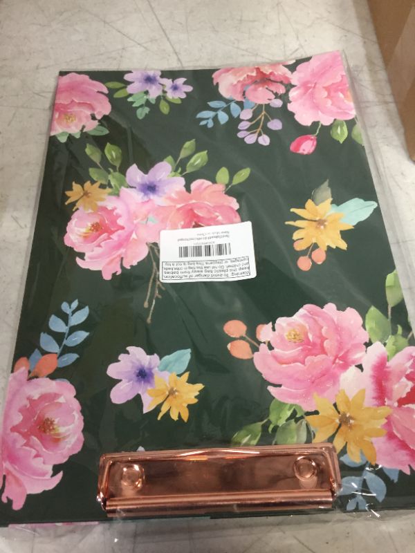 Photo 2 of Glitter Rose Floral Clipboard Folio with Lined Floral Notepad 13 X 9.25 Floral Fold-able Clipboard Office School Home Supply Style B