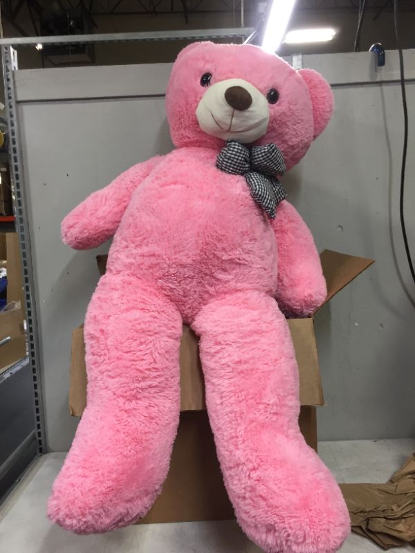 Photo 2 of IKASA Giant Teddy Bear Plush Toy Stuffed Animals (Pink, 30 inches) Pink 30 inches