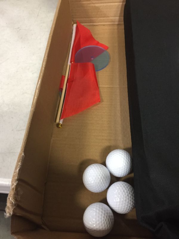 Photo 2 of 2-FNS Golf Putting Game Set, 11.5 Feet Golf Putting Green Mat with 4 Golf Balls and 1 Portable Bag for Indoor Outdoor Home Office Backyard Fun