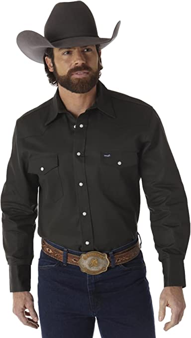 Photo 1 of Wrangler Men's Cowboy Cut Western Long Sleeve Snap Work Shirt Washed Finish- SIZE XXL 
