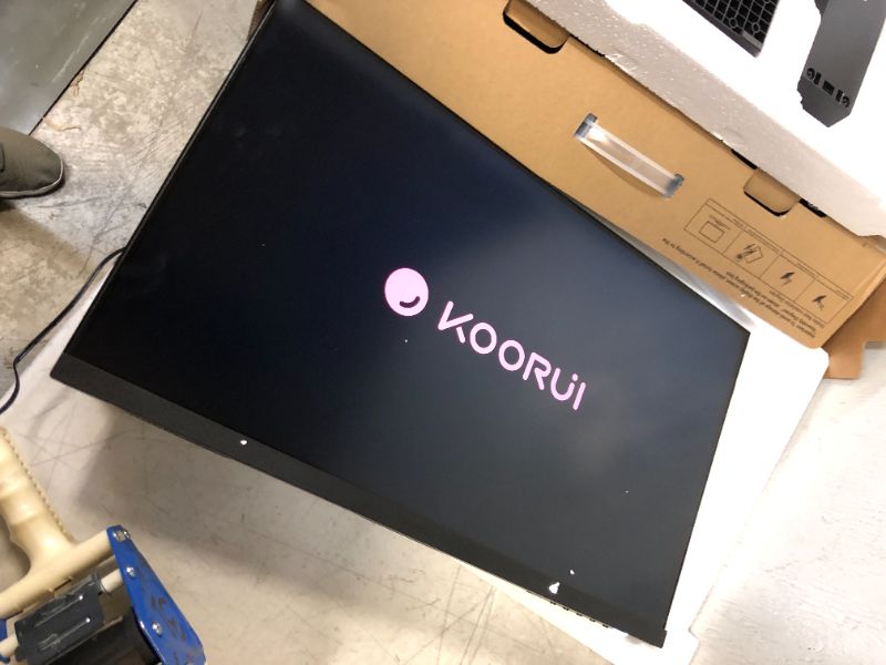 Photo 2 of KOORUI 24 Inch Computer Monitor Full HD 1920 x 1080p VA Display 75Hz 3000:1 Contrast Ratio with HDMI, VGA, Frameless, 75 x 75 mm VESA Mountable, Ergonomic Tilt, Black