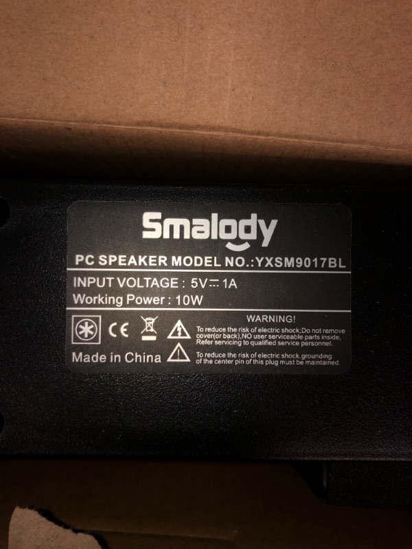 Photo 3 of Smalody Computer Speakers for Desktop Monitor, PC Speakers for Gaming Monitor, Small Computer Speaker Soundbar with Cool Led Light Effect
