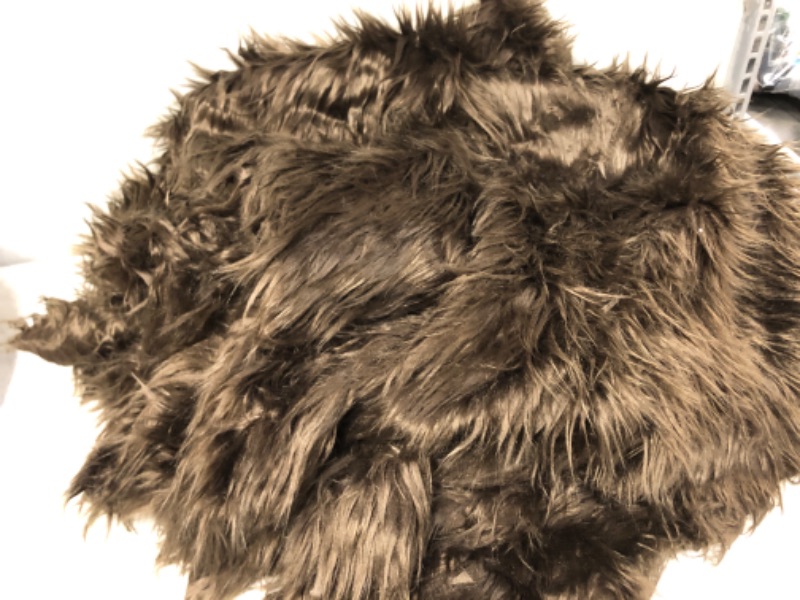 Photo 1 of SHAGGYla FAUX FUR RUG , DARK BROWN 2 YARDS 