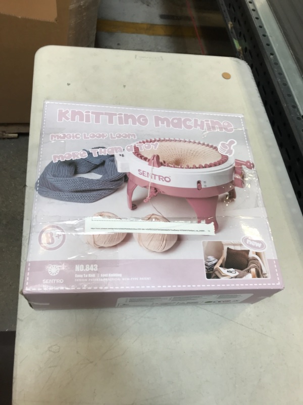 Photo 3 of Knitting Machine, Sentro 48 Needles Smart Weaving Loom Round Spinning Knitting Machines with Row Counter, Knitting Board Rotating Double Loom, Weaving Loom Machine Kit