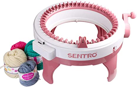 Photo 1 of Knitting Machine, Sentro 48 Needles Smart Weaving Loom Round Spinning Knitting Machines with Row Counter, Knitting Board Rotating Double Loom, Weaving Loom Machine Kit