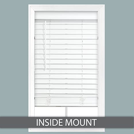 Photo 1 of 2-inch Faux Wood Cordless Room Darkening Blinds for Windows - Starting at $19.97 - (Over 500 Add'l Custom Sizes) Faux Wood Blinds, Room Darkening Blinds, White - 35'WX72'H
Visit the Lumino Stor