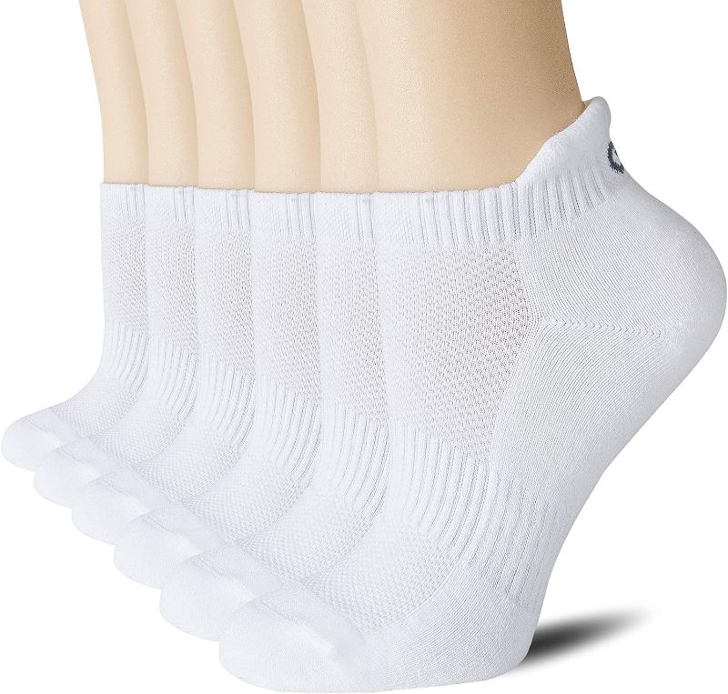 Photo 1 of CS CELERSPORT Ankle Athletic Running Socks Low Cut Sports Tab Socks for Men and Women (6 Pairs) (Small 5-8W / 4.5-6.5M)
