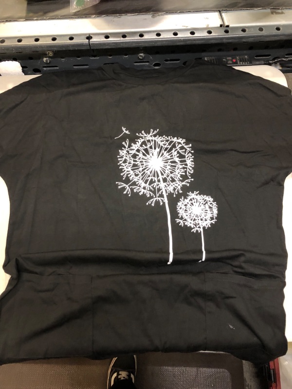 Photo 1 of Black Shirt Dandelion Design With Pockets M