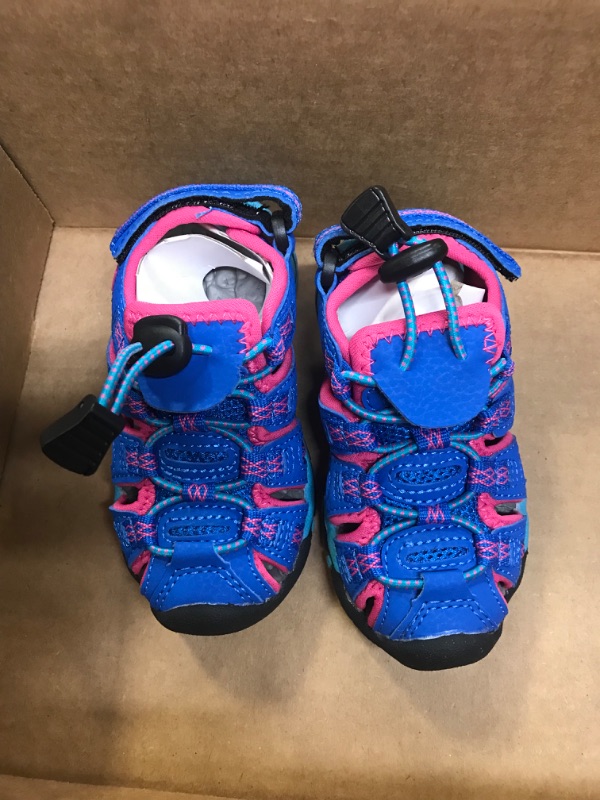 Photo 1 of GIRLS  TODDLER BLUE AND PINK WATER SHOES SIZE 6T 