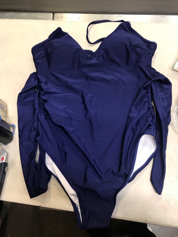 Photo 2 of BLUE ONE PIECE SWIMSUIT SIZE L 